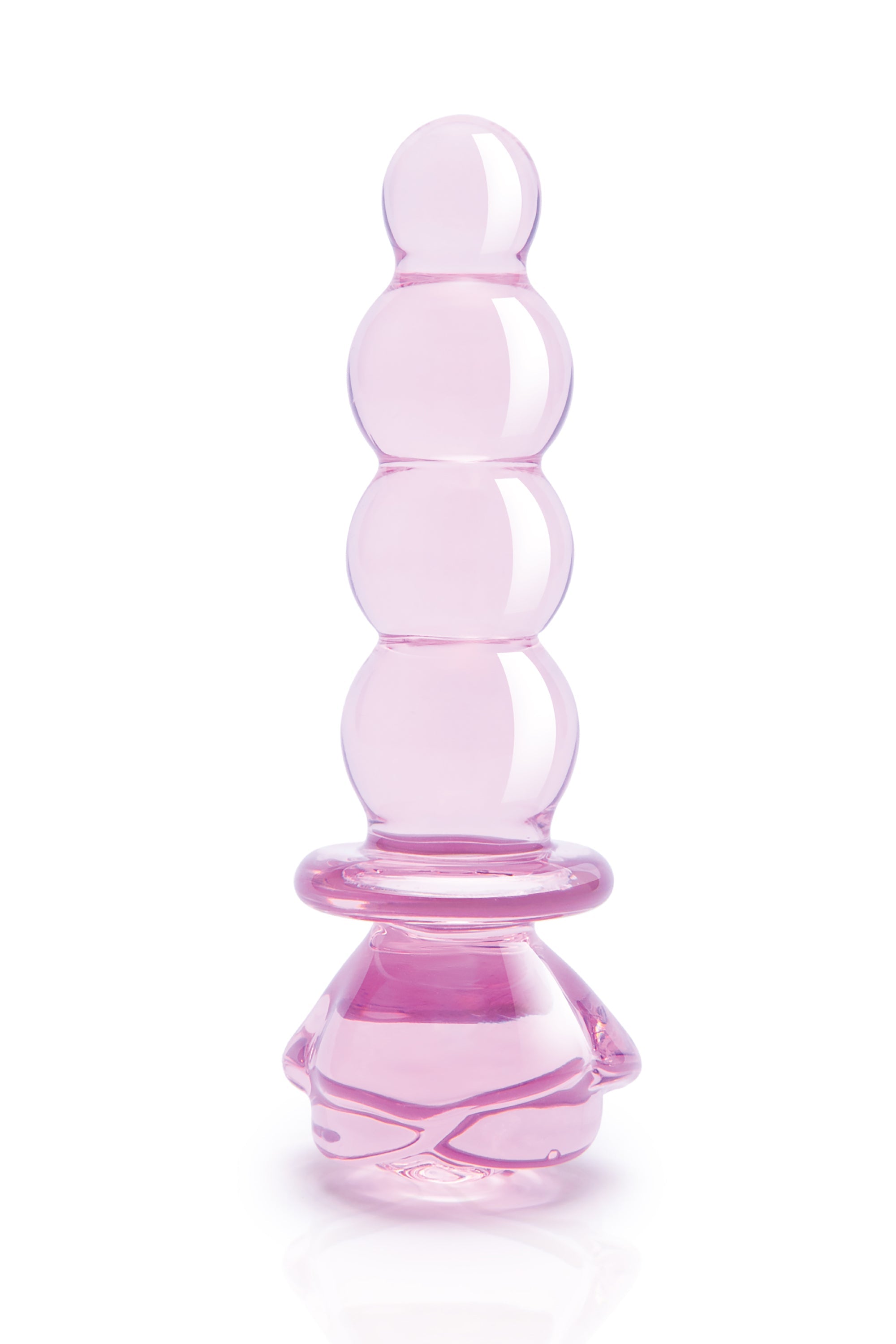 Tappo in vetro smaltato a forma di rosa con perline