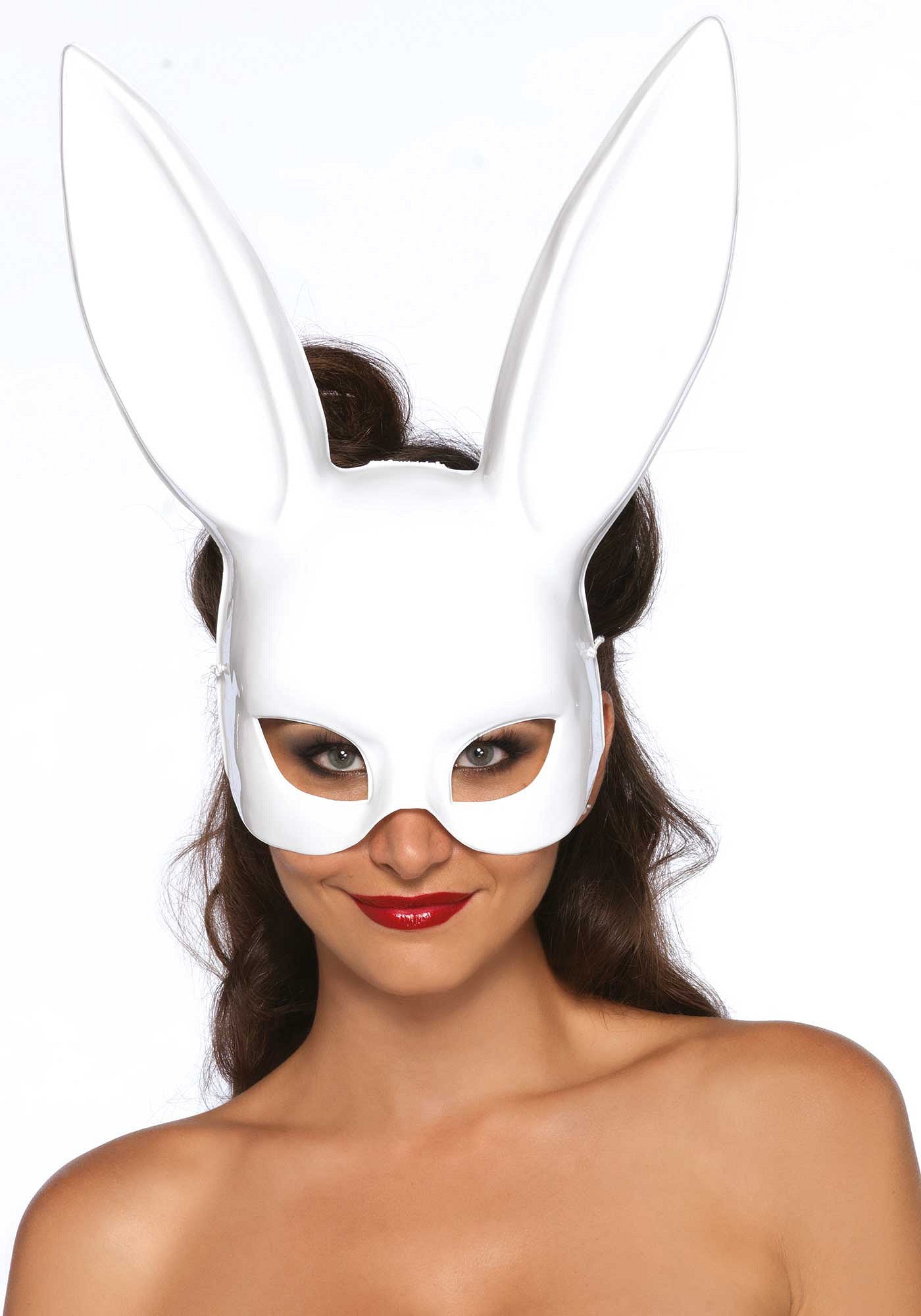 Maschera da coniglio in maschera bianca